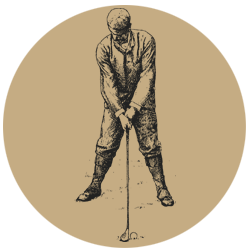 Vintage Golfer mit Hosenträgern